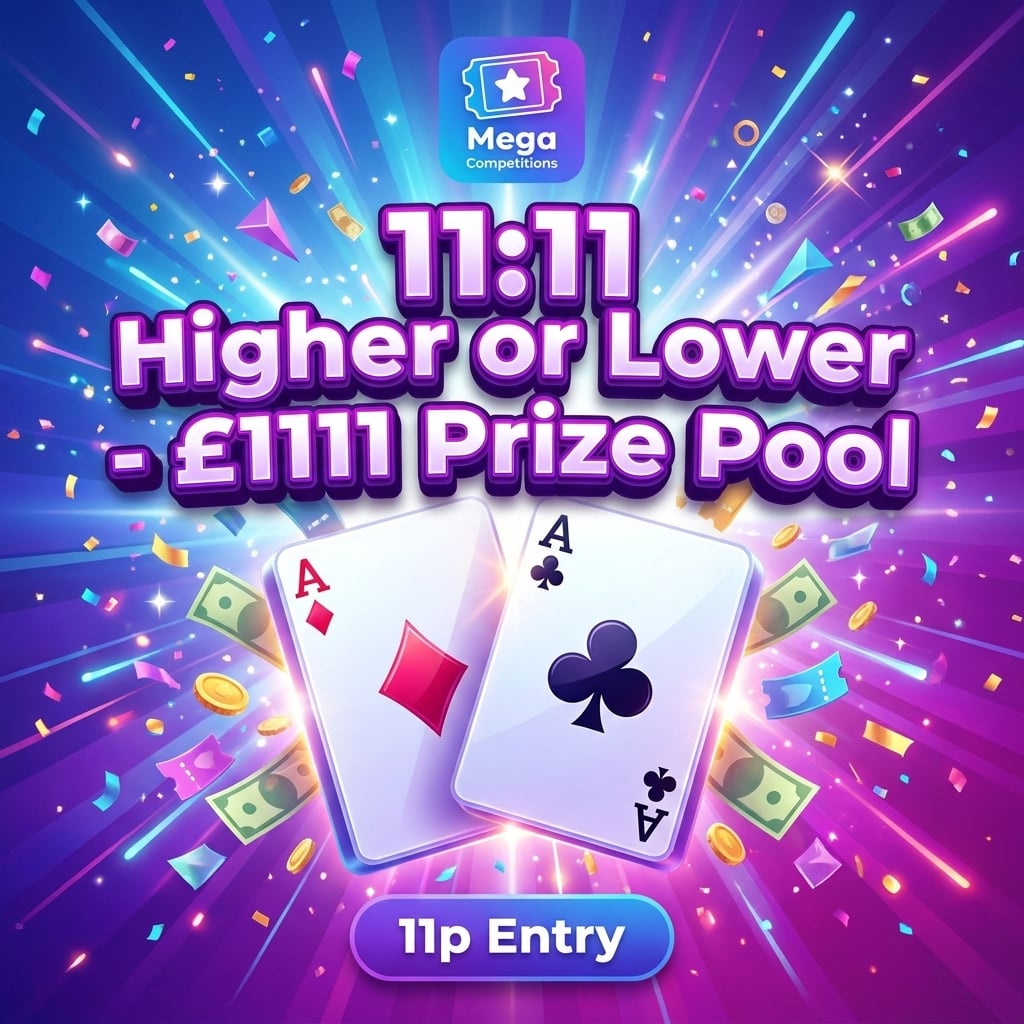 11:11 Higher or Lower - £1111 Prize Pool - image 1